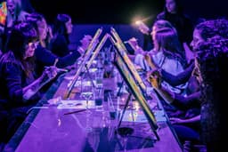 WineArt -  Neon painting accompanied by good wine